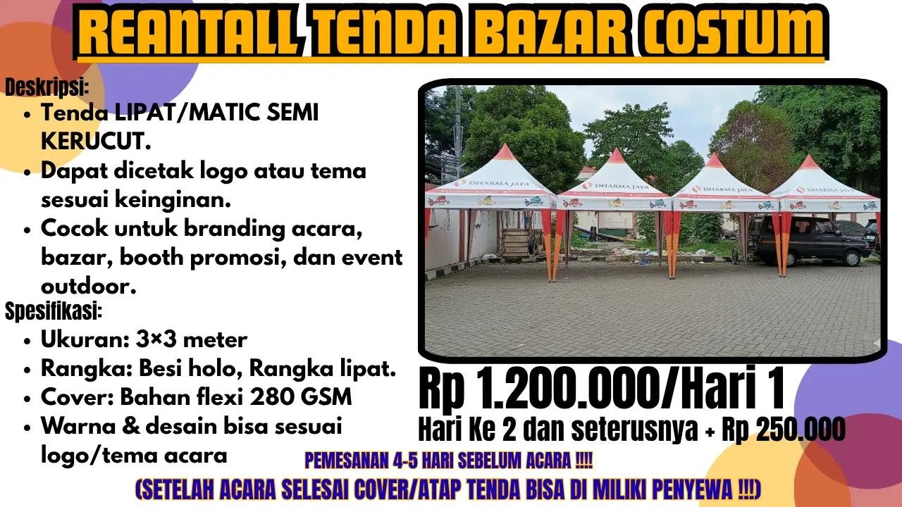Sewa Tenda Custom: Cara Kerja, Proses Pemesanan, dan Apa yang Bisa Dikustomisasi